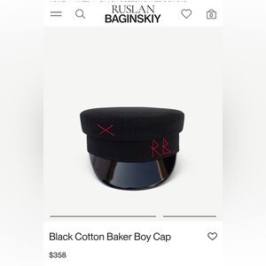 Ruslan Baginskiy Black Baker Boy Cap